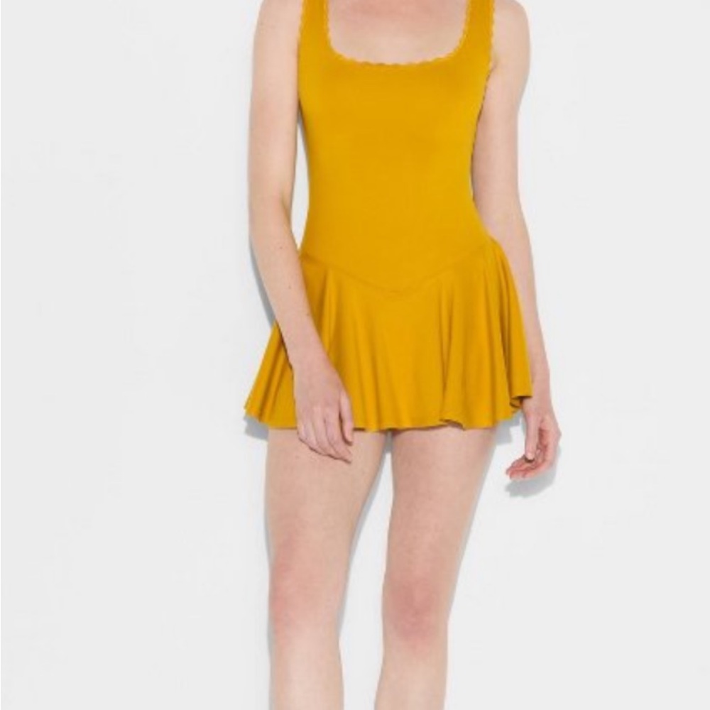 Yellow Skater Dress
